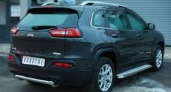 14 999 р. Одинарная защита заднего бампера из трубы диаметром 63 мм SLITKOFF Jeep Cherokee KL дорестайлинг (2014-2017)  с доставкой в г. Вологда. Увеличить фотографию 3