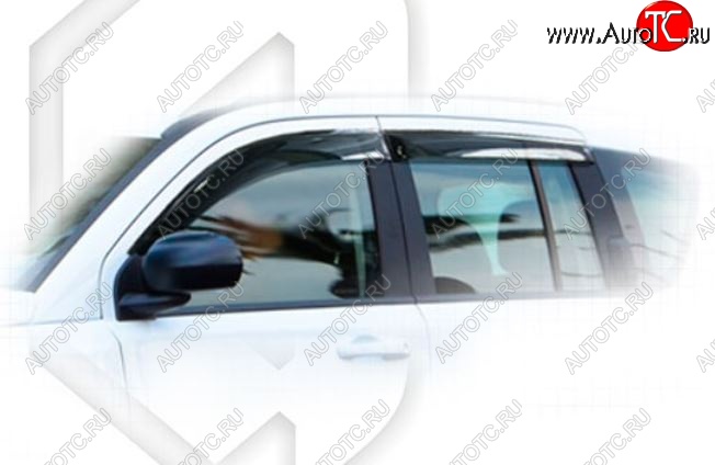 1 899 р. Дефлектора окон CA-Plastiс  Jeep Compass  MK (2011-2015) рестайлинг (Classic полупрозрачный, Без хром.молдинга)  с доставкой в г. Вологда