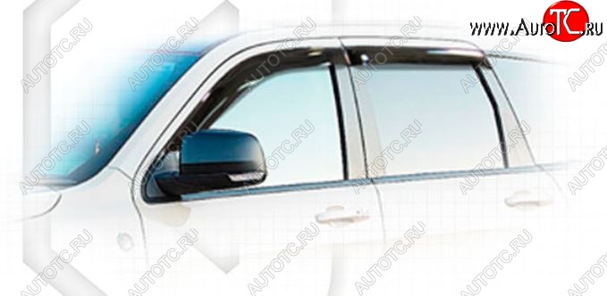 1 999 р. Дефлектора окон CA-Plastic  Jeep Grand Cherokee  WK2 (2010-2022) дорестайлинг, 1-ый рестайлинг, 2-ой рестайлинг (Classic полупрозрачный, Без хром.молдинга)  с доставкой в г. Вологда
