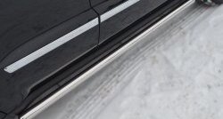 12 299 р. Защита порогов из круглой трубы диаметром 63 мм Russtal Jeep Grand Cherokee WK2 дорестайлинг (2010-2013) (Защита порогов с со скосами на торцах (вариант 1))  с доставкой в г. Вологда. Увеличить фотографию 6