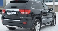 12 549 р. Одинарная защита заднего бампера из трубы диаметром 63 мм SLITKOFF Jeep Grand Cherokee WK2 дорестайлинг (2010-2013)  с доставкой в г. Вологда. Увеличить фотографию 3
