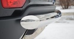 6 699 р. Одинарная защита заднего бампера из трубы диаметром 76 мм SLITKOFF Jeep Grand Cherokee WK2 дорестайлинг (2010-2013)  с доставкой в г. Вологда. Увеличить фотографию 2