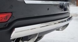 11 599 р. Защита заднего бампера (Ø75x42 мм, нержавейка) Russtal Jeep Grand Cherokee WK2 дорестайлинг (2010-2013)  с доставкой в г. Вологда. Увеличить фотографию 2