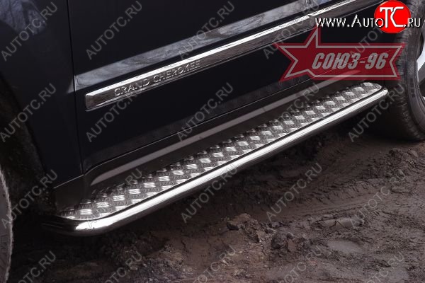 15 434 р. Защита переднего бампера одинарная Souz-96 (d60). Jeep Grand Cherokee WK (2004-2010)  с доставкой в г. Вологда