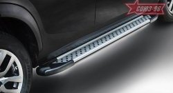 9 179 р. Пороги из алюминиевого профиля Souz-96 Jeep Grand Cherokee WK2 дорестайлинг (2010-2013)  с доставкой в г. Вологда. Увеличить фотографию 2