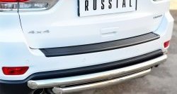 17 699 р. Защита заднего бампера (2 трубы Ø63 мм, дуги, нержавейка) SLITKOFF Jeep Grand Cherokee WK2 1-ый рестайлинг (2013-2018)  с доставкой в г. Вологда. Увеличить фотографию 2