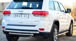 17 699 р. Защита заднего бампера (2 трубы Ø63 мм, дуги, нержавейка) SLITKOFF Jeep Grand Cherokee WK2 1-ый рестайлинг (2013-2018)  с доставкой в г. Вологда. Увеличить фотографию 4