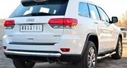 14 599 р. Одинарная защита заднего бампера из трубы диаметром 76 мм SLITKOFF Jeep Grand Cherokee WK2 дорестайлинг (2010-2013)  с доставкой в г. Вологда. Увеличить фотографию 4