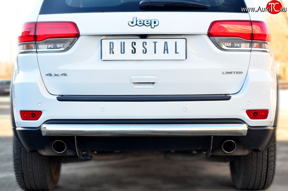 14 599 р. Одинарная защита заднего бампера из трубы диаметром 76 мм SLITKOFF Jeep Grand Cherokee WK2 дорестайлинг (2010-2013)  с доставкой в г. Вологда