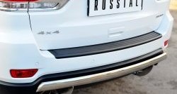 15 999 р. Защита заднего бампера (Ø75x42 мм, нержавейка) SLITKOFF Jeep Grand Cherokee WK2 1-ый рестайлинг (2013-2018)  с доставкой в г. Вологда. Увеличить фотографию 2