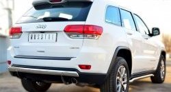 15 999 р. Защита заднего бампера (Ø75x42 мм, нержавейка) SLITKOFF Jeep Grand Cherokee WK2 1-ый рестайлинг (2013-2018)  с доставкой в г. Вологда. Увеличить фотографию 3