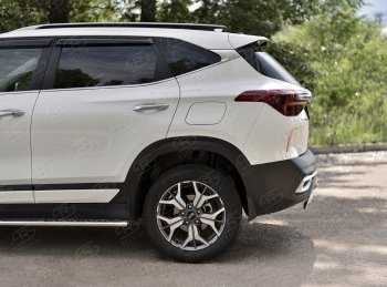 11 549 р. Защита заднего бампера (Ø75x42 мм, нержавейка) Russtal KIA Seltos (2019-2025)  с доставкой в г. Вологда. Увеличить фотографию 3