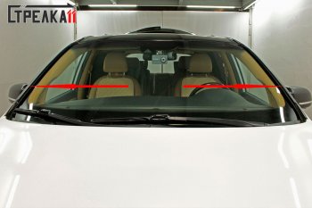 1 699 р. Водостоки (дефлектора) лобового стекла Стрелка 11  KIA Carnival  YP (2014-2020) минивэн дорестайлинг , минивэн рестайлинг  с доставкой в г. Вологда. Увеличить фотографию 4