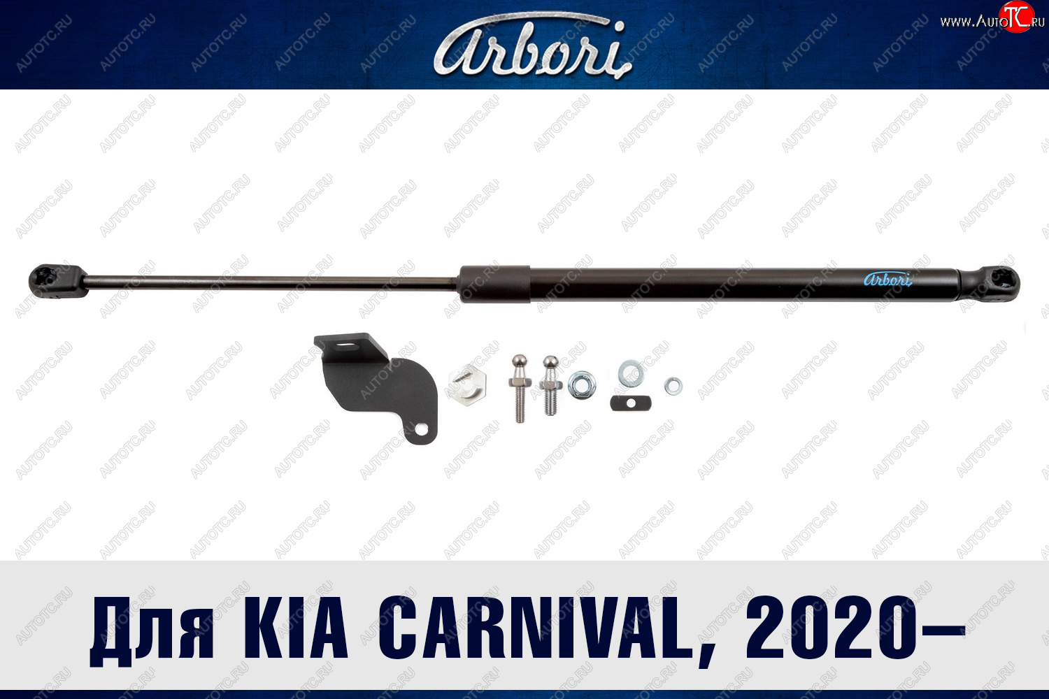 2 499 р. Упор капота Arbori KIA Carnival KA4 минивэн дорестайлинг (2020-2023)  с доставкой в г. Вологда