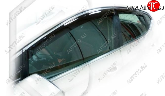 1 999 р. Дефлектора окон CA-Plastiс KIA Ceed 2 JD рестайлинг, хэтчбэк (2015-2018) (Classic полупрозрачный, Без хром молдингов)  с доставкой в г. Вологда