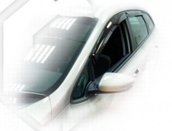 1 899 р. Дефлектора окон CA-Plastic KIA Ceed 2 JD рестайлинг универсал (2015-2018) (серия Classic полупрозрачный, Без хром молдинга)  с доставкой в г. Вологда. Увеличить фотографию 2