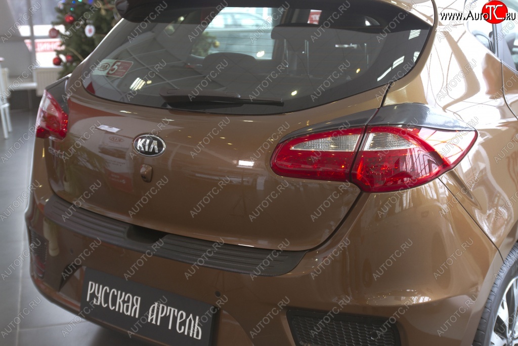 1 249 р. Реснички на фонари RA KIA Ceed 2 JD рестайлинг, хэтчбэк (2015-2018) (Поверхность глянец (под окраску), Неокрашенные)  с доставкой в г. Вологда