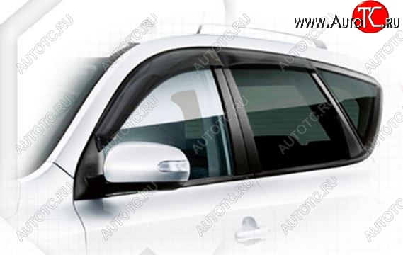 1 959 р. Дефлектора окон CA-Plastiс KIA Ceed 1 ED рестайлинг, хэтчбэк 5 дв. (2010-2012) (Classic полупрозрачный, Без хром молдингов)  с доставкой в г. Вологда