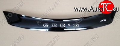 999 р. Дефлектор капота (рестайлинг) Russtal (короткий) KIA Ceed 1 ED дорестайлинг, хэтчбэк 5 дв. (2006-2010)  с доставкой в г. Вологда