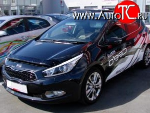 4 599 р. Дефлектор капота NovLine KIA Ceed 1 ED рестайлинг, хэтчбэк 5 дв. (2010-2012)  с доставкой в г. Вологда
