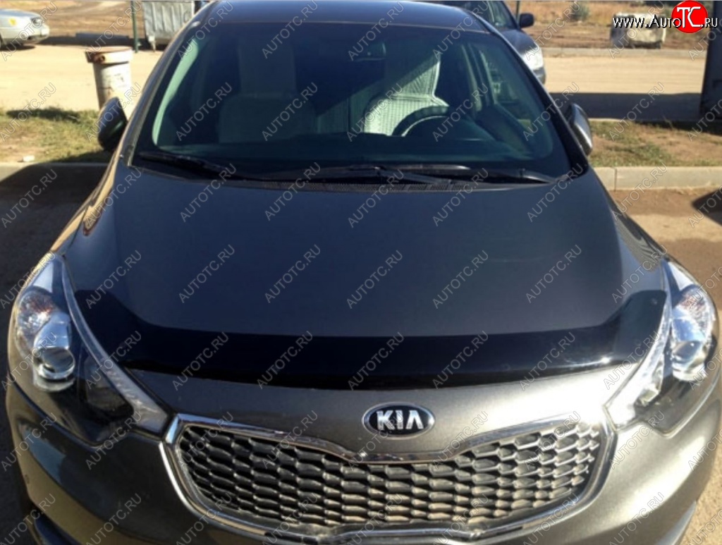 569 р. Дефлектор капота SIM KIA Cerato 3 YD дорестайлинг седан (2013-2016)  с доставкой в г. Вологда