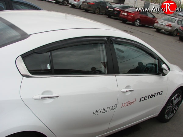 3 199 р. Дефлекторы окон (ветровики) 4 шт. Novline KIA Cerato 3 YD дорестайлинг седан (2013-2016)  с доставкой в г. Вологда