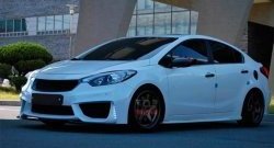 5 999 р. Накладка на передний бампер Drive KIA Cerato 3 YD дорестайлинг седан (2013-2016) (Неокрашенная)  с доставкой в г. Вологда. Увеличить фотографию 2