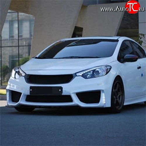 5 999 р. Накладка на передний бампер Drive KIA Cerato 3 YD дорестайлинг седан (2013-2016) (Неокрашенная)  с доставкой в г. Вологда