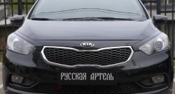 1 309 р. Реснички на фары RA KIA Cerato 3 YD дорестайлинг седан (2013-2016) (Неокрашенные)  с доставкой в г. Вологда. Увеличить фотографию 3