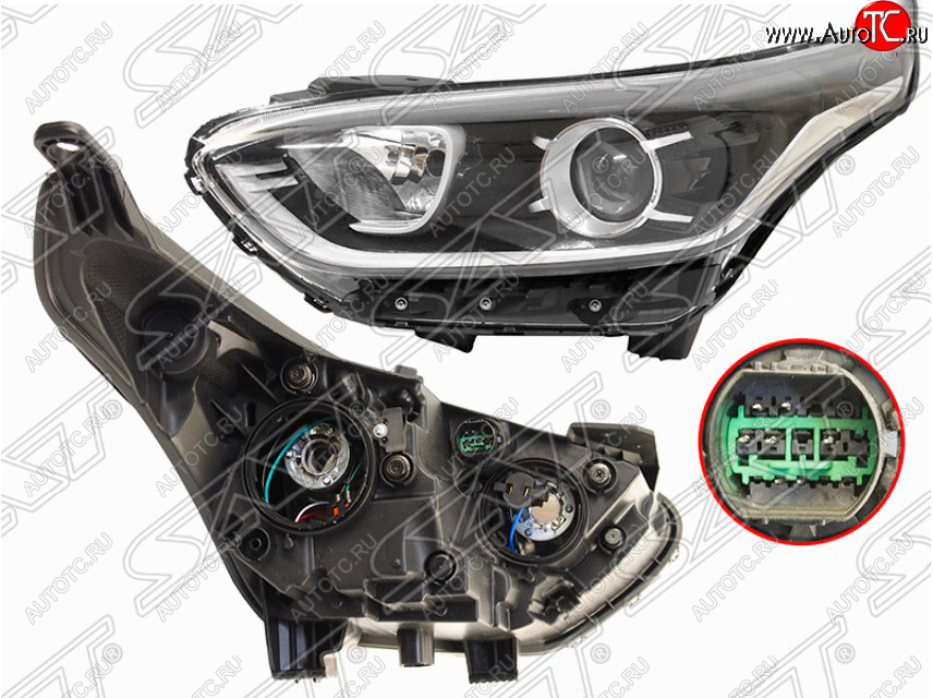 11 449 р. Левая передняя фара SAT  KIA Cerato  4 BD (2018-2021) дорестайлинг седан, дорестайлинг, хэтчбэк (Галоген)  с доставкой в г. Вологда
