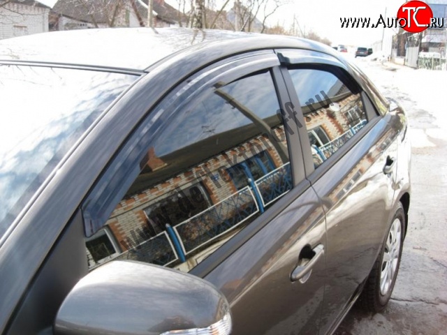 746 р. Дефлекторы окон (ветровики) Novline 4 шт KIA Cerato 1 LD седан дорестайлинг (2003-2007)  с доставкой в г. Вологда