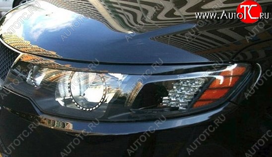 1 649 р. Реснички на фары CT KIA Cerato 2 TD седан (2008-2013) (Неокрашенные)  с доставкой в г. Вологда