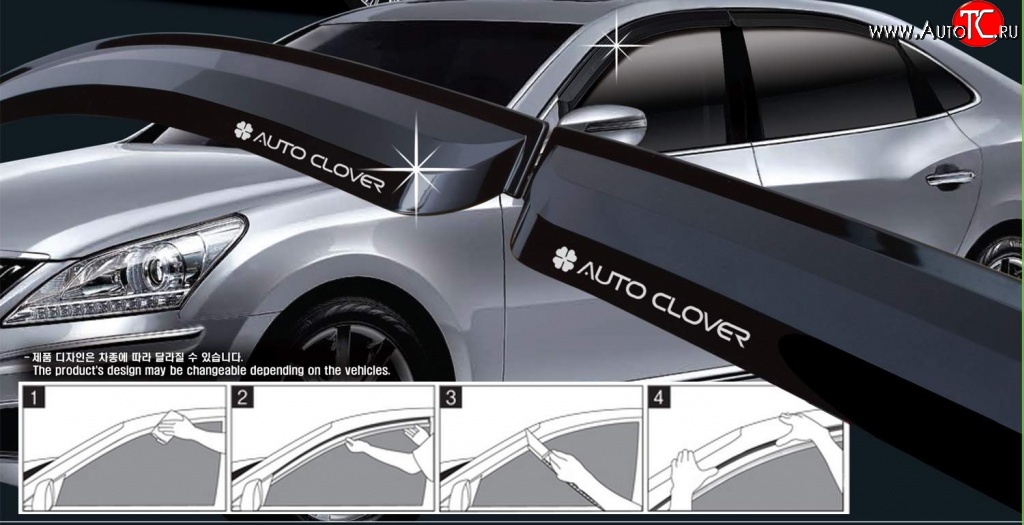 1 249 р. Дефлектора окон Avtoclover KIA Cerato 2 TD седан (2008-2013) (седан)  с доставкой в г. Вологда