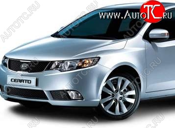 3 999 р. Левое крыло SAT (Тайвань) KIA Forte седан (2008-2013) (Неокрашенное)  с доставкой в г. Вологда