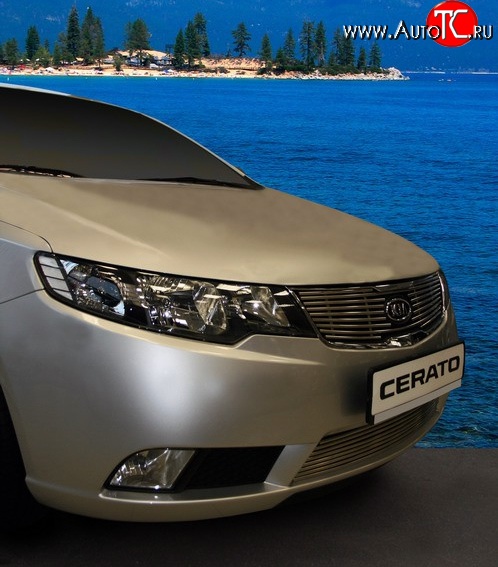 3 734 р. Декоративная вставка решетки радиатора Novline KIA Cerato 2 TD седан (2008-2013)  с доставкой в г. Вологда