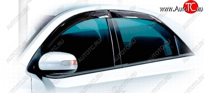 1 999 р. Дефлектора окон CA-Plastic  KIA Forte  седан (2008-2013) (Classic полупрозрачный, Без хром.молдинга)  с доставкой в г. Вологда