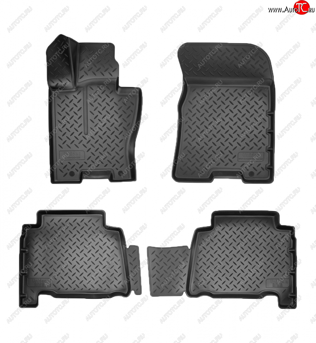 2 499 р. Коврики салона Norplast Unidec (с напольной педалью) KIA Mohave HM2 (2019-2022) (черные)  с доставкой в г. Вологда