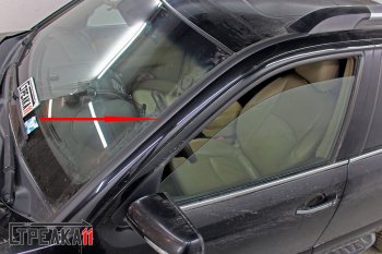 1 699 р. Водостоки (дефлектора) лобового стекла Стрелка 11  KIA Mohave  HM (2008-2017) дорестайлинг  с доставкой в г. Вологда. Увеличить фотографию 2