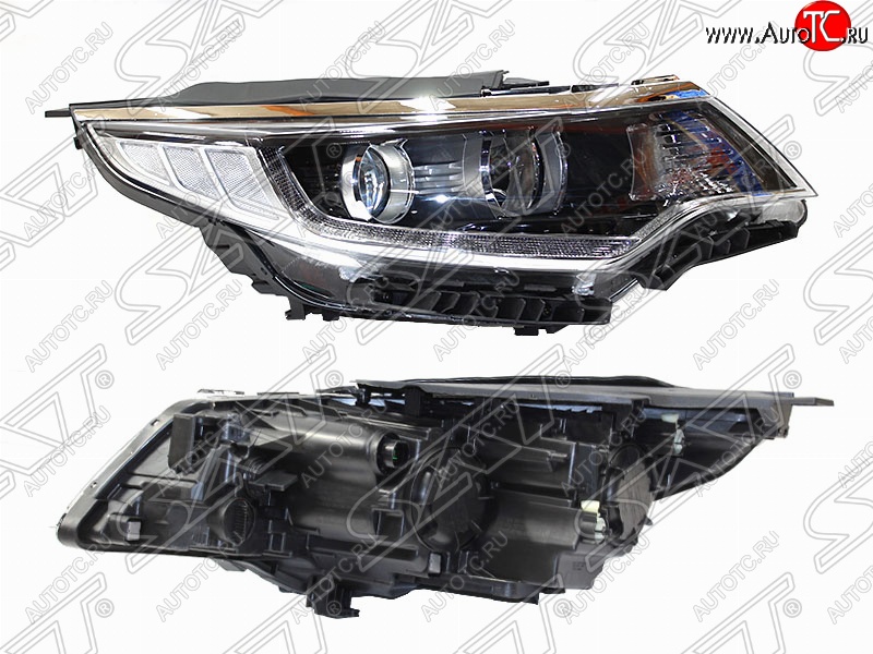 8 399 р. Фара передняя SAT (правая, галоген, LED) KIA Optima 4 JF дорестайлинг седан (2016-2018)  с доставкой в г. Вологда
