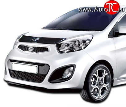 529 р. Дефлектор капота NovLine KIA Picanto 2 TA хэтчбэк 3 дв. дорестайлинг (2011-2015)  с доставкой в г. Вологда