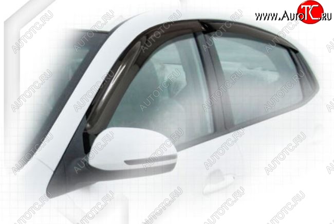 2 099 р. Дефлектора окон CA-Plastiс KIA Rio 3 QB рестайлинг седан (2015-2017) (Classic полупрозрачный, Без хром.молдинга, Крепление только на скотч)  с доставкой в г. Вологда