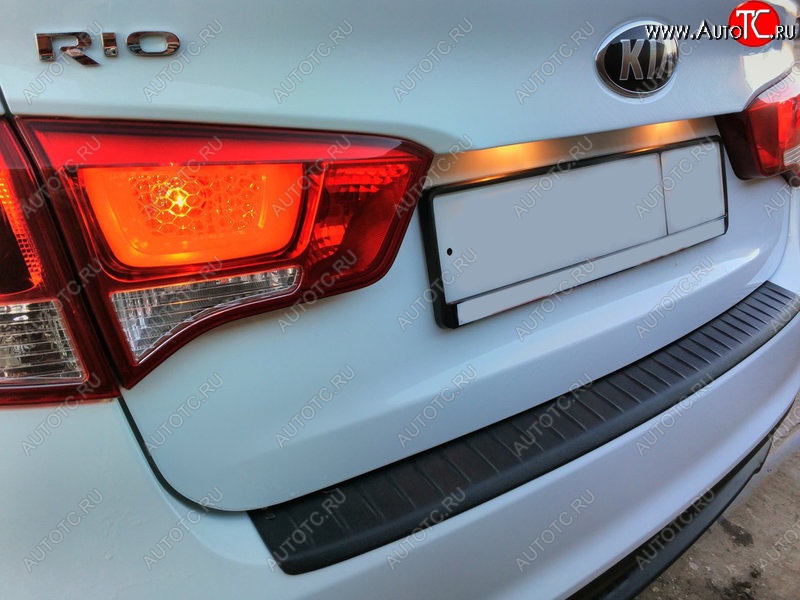 1 089 р. Накладка защитная на задний бампер Yuago KIA Rio 3 QB рестайлинг седан (2015-2017)  с доставкой в г. Вологда