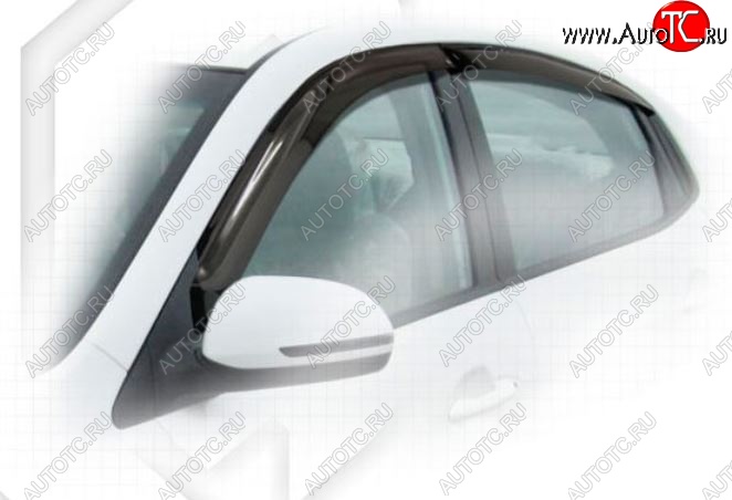 2 099 р. Дефлектора окон CA-Plastiс KIA Rio 3 QB дорестайлинг седан (2011-2015) (Classic полупрозрачный, Без хром.молдинга, Крепление только на скотч)  с доставкой в г. Вологда