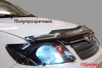 1 999 р. Дефлектор капота CA-Plastic  KIA Rio  X-line (2017-2021) (Classic черный, Без надписи)  с доставкой в г. Вологда. Увеличить фотографию 5