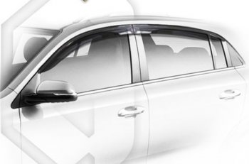 2 099 р. Дефлектора окон на CA-Plastic KIA Rio X рестайлинг (2020-2025) (серия Classic полупрозрачный, Без хром молдинга)  с доставкой в г. Вологда. Увеличить фотографию 2