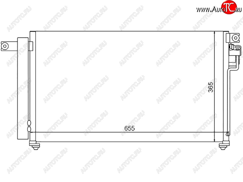 4 299 р. Радиатор кондиционера SAT  KIA Rio ( 2 JB,  4 FB) (2005-2025) дорестайлинг седан, дорестайлинг, хэтчбэк 5 дв., рестайлинг, хэтчбэк 5 дв., рестайлинг седан  с доставкой в г. Вологда