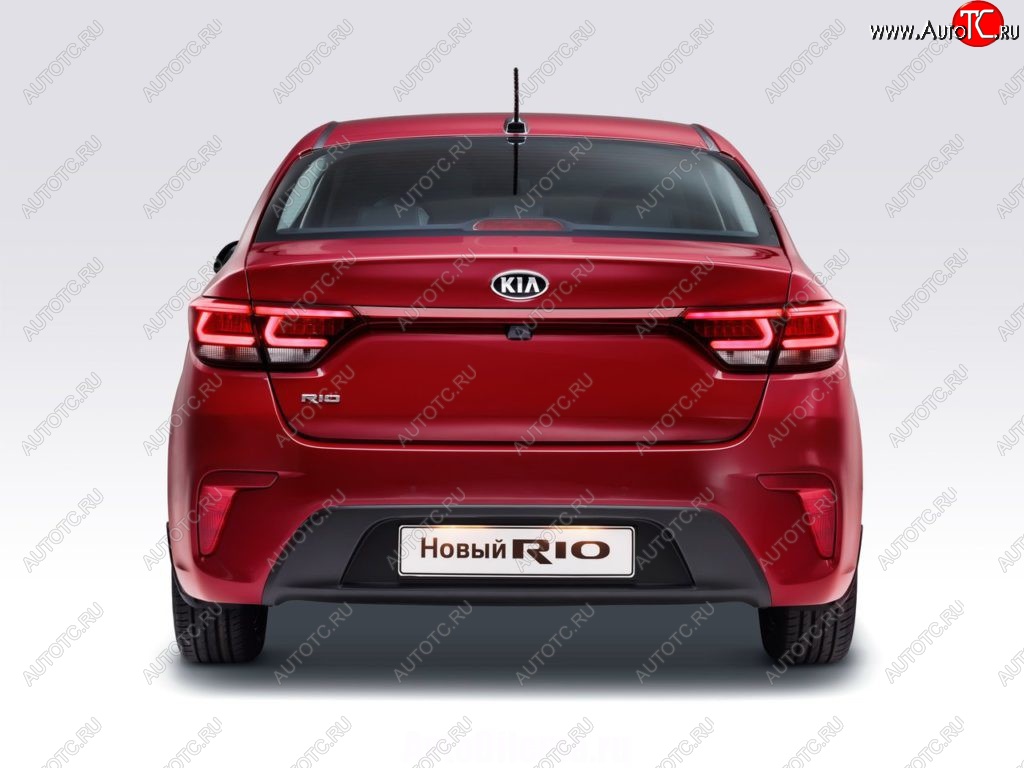 4 199 р. Задний бампер Стандартный KIA Rio 4 FB дорестайлинг седан (2016-2020) (Окрашенный)  с доставкой в г. Вологда