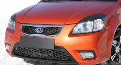 1 009 р. Реснички на фары RA KIA Rio 2 JB дорестайлинг, хэтчбэк 5 дв. (2005-2009) (Неокрашенные)  с доставкой в г. Вологда. Увеличить фотографию 2