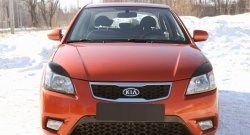 1 009 р. Реснички на фары RA KIA Rio 2 JB дорестайлинг, хэтчбэк 5 дв. (2005-2009) (Неокрашенные)  с доставкой в г. Вологда. Увеличить фотографию 3