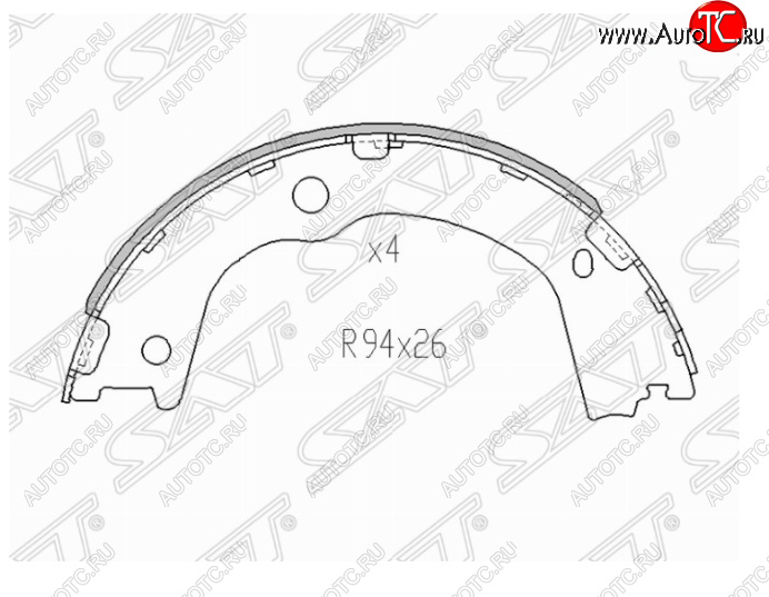 1 399 р. Колодки ручного тормоза SAT KIA Sorento XM дорестайлинг (2009-2012)  с доставкой в г. Вологда